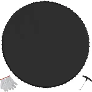 VEVOR Replacement Trampoline Mat, Jumping Mat Fits 12/13/14/15 ft Frame, Universal Jumping Round Trampoline, UV-Resistant Mat with Spring Tool & 72/80/92 V-Rings, Fit 5.5"/6.5"/7" Spring Length