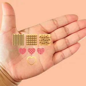 Textured stamp with Heart cutter