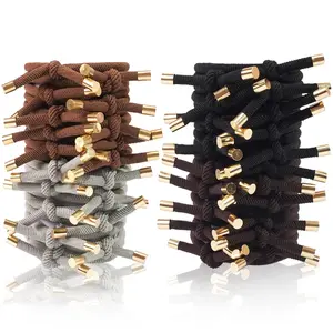11.10  L-B049  40 PCS Elastics Knotted Hair Ties for Women, Adjustable No Damage Ponytail Holders for Women Girls, 5MM Rubber Bands for Hair, 4 Colors