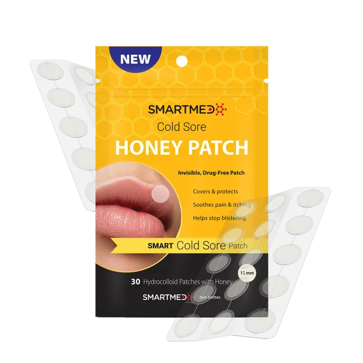 Smart Honey Cold Sore Patch, Honey Based Lip Treatment, Hydrocolloid Patch Lip Treatment, Honey Based Lip Treatments, Hydrocolloid Patch Lip Treatments