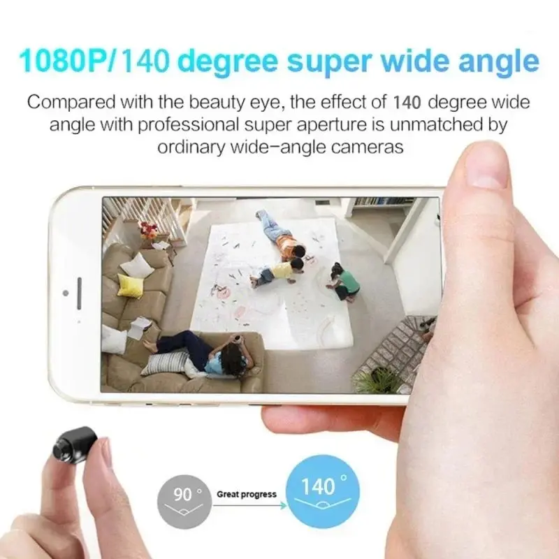 Spy Camera portable 140 degree wide angle with phone access for safety and recording Mini WiFi, Video Surveillance Camera, Security Cam, Indoor Wifi Camera, Wireless Cameras For Home Security