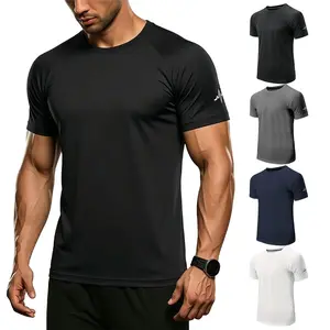3 Pack Men’s Quick Dry Short Sleeve T-Shirt, Breathable Lightweight Athletic Workout Tee, Skin-Friendly Crewneck Sports Shirt for Gym, Running, Training and Outdoor Activities, Casual Moisture Wicking Top for All Seasons