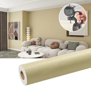 Sunlight Mauve Self Adhesive Wallpaper, Thick Waterproof Solid Color Film, Removable DIY Vinyl Material, Moisture Proof Wall Decor