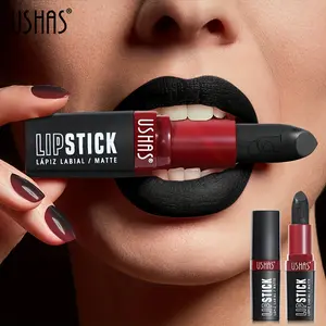 Black Rose Graffiti Lipstick Intensely Pigmented Waterproof Long-Lasting Matte Lip Gloss Halloween Makeup Lip Color