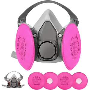 Reusable Half Face Cover - Respirator Mask with Filters for Painting, Dust, Welding, Resin, Fume and Organic Vapor Gas