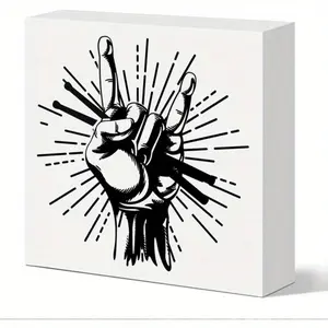 Drummer Gifts for Men Women Boy Girl, Birthday Christmas Drumming Gifts for Drummer Kids Teen Boy Girl Drum Player, Drum Room Man Cave Music Room Studio Wooden Sign 5x5 inch