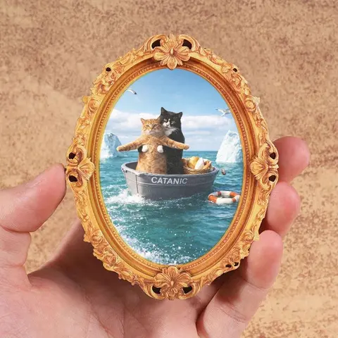 Funny Cat Refrigerator Magnet, Humorous Design, Mini Frame Magnet, Compact Size, Fun Decorative Magnet, Ideal for Living Room, Kitchen, Bedroom, Great Holiday Gift, Cute Magnets, Decorative Fridge Magnets, Magnetic Refrigerator Magnets