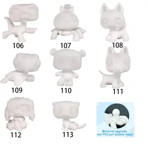 "DIY Custom Pet Figures - White Blank Toy Mold Set (not bobble head) for Kids | Birthday Christmas Gift Idea for Collectors"