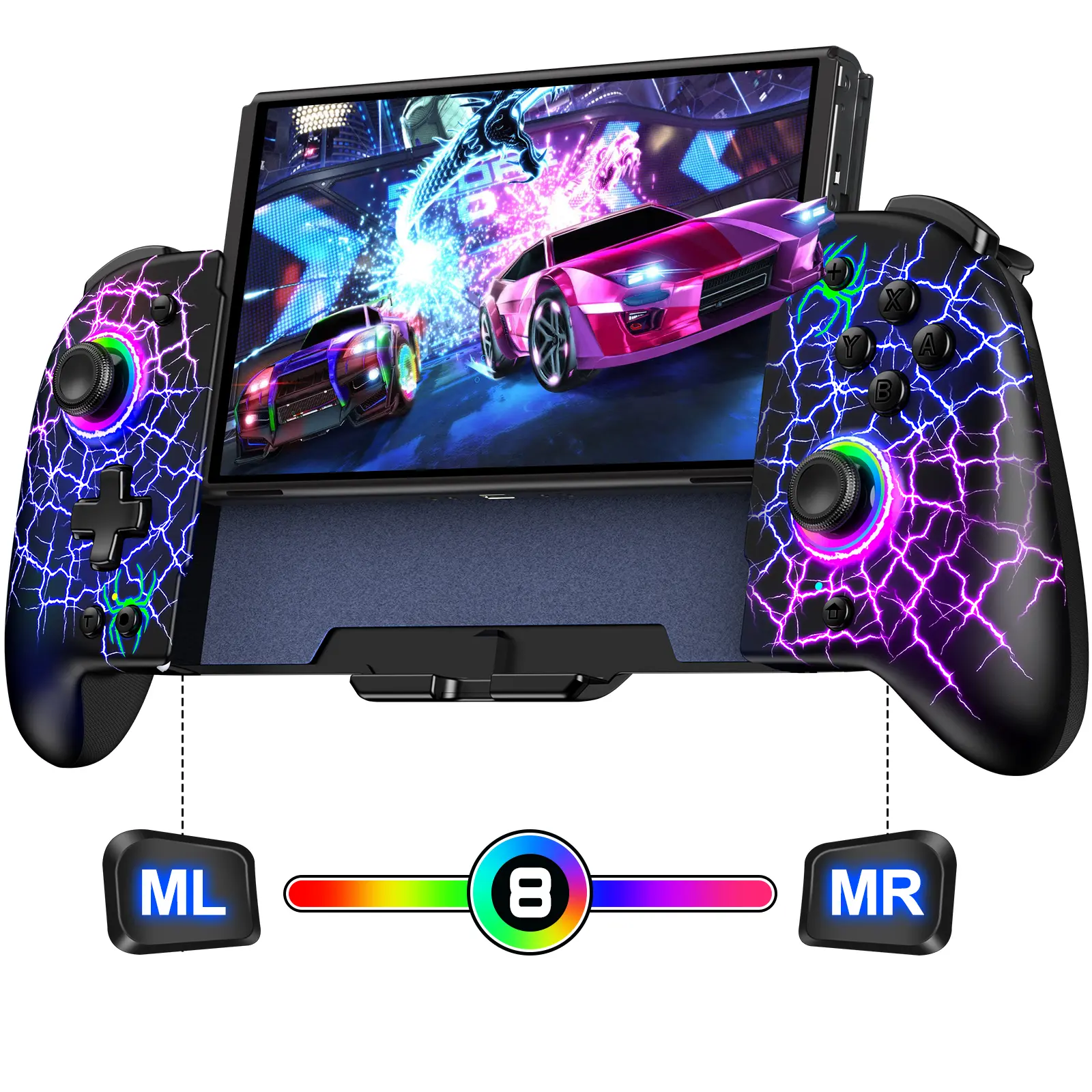 (Not including console) Switch Controllers,Hall Effect Wireless Switch Controller for Switch/OLED Controller, Full Size Switch Pro Controller for Handheld Mode,One-Piece Switch Joypad