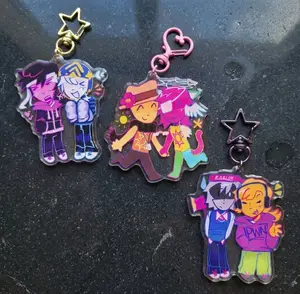 Bad Things Ivan and Andrew Keychain, Thomas and Skittles Acrylic Keychain!! (HWWHP), Itzskeet_playz Keychain, Cute Anime Characters Acrylic Keychain, Kawaii Cute Acrylic Keychain Charms, Perfect Gift for Fans & Collectors