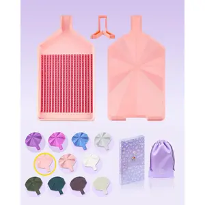 Silky  Painting Tray with Lid,  Painting Accessories,  Art Tray with Prismatic Shine Lid,  Art Accessories and Tools for  Painting Beads, Silky Peach