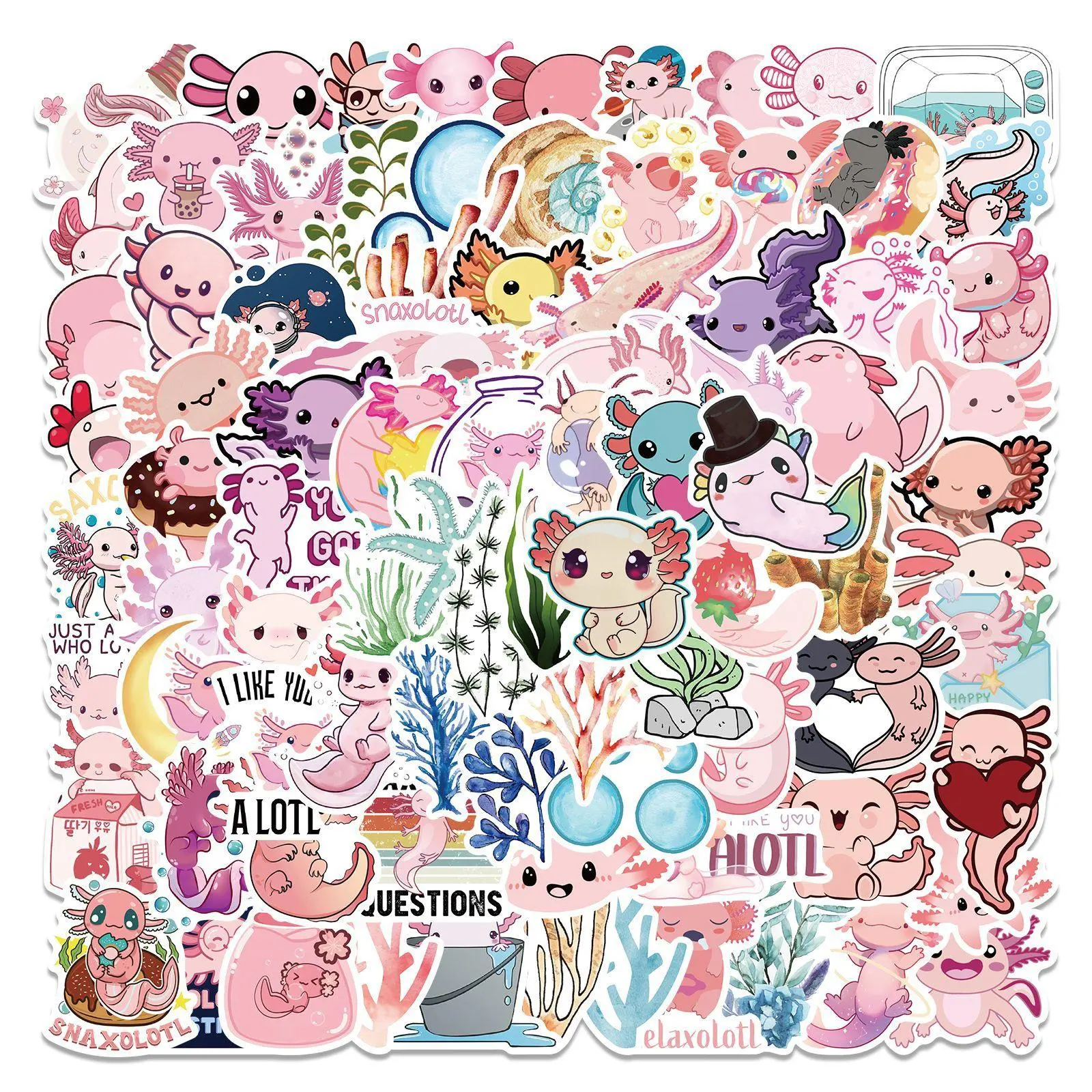 Cute Frog Pattern Sticker, 100pcs/set Waterproof Self Adhesive Decor Paper, Decor Sticker for Gift Greeting Card Water Bottle Laptop Phone Cellphone, Ornaments