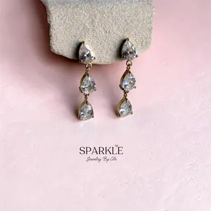 Eternal Drops | Stainless Steel 18k gold plated | 1” 