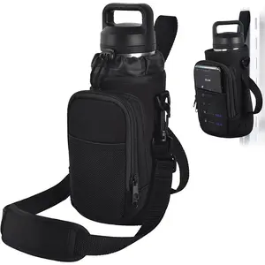 Magnetic Fitness Storage Bag for Men & Women, Magnetic Water Bottle Holder with Mesh Phone Pocket, Adjustable shoulder straps, miscellaneous storage bag, 5 pcs Strong Magnet, lightweight design, simple and durable.