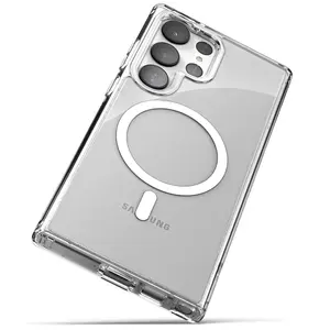 US-CASE - Original For Magsafe Magnetic Case for Samsung Galaxy S24 S21 S22 S23 Ultra Plus S23 FE Wireless Charging Shockproof Clear Cover