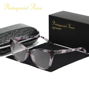Protagonist Aura Cat Eye Large Frame Unisex Reading Glasses, Portable Lightweight PC Frame, Anti-Blue Light, Daily Work Use, Best Gift Choice