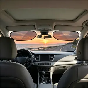 2-Pack Static Adhesive Sunshade Panels, Non-Obstructive Driver View, Easy Install for Car Windows, Car Window Shades for Side Window, Suvs, Trucks, Automotive Interior Accessories