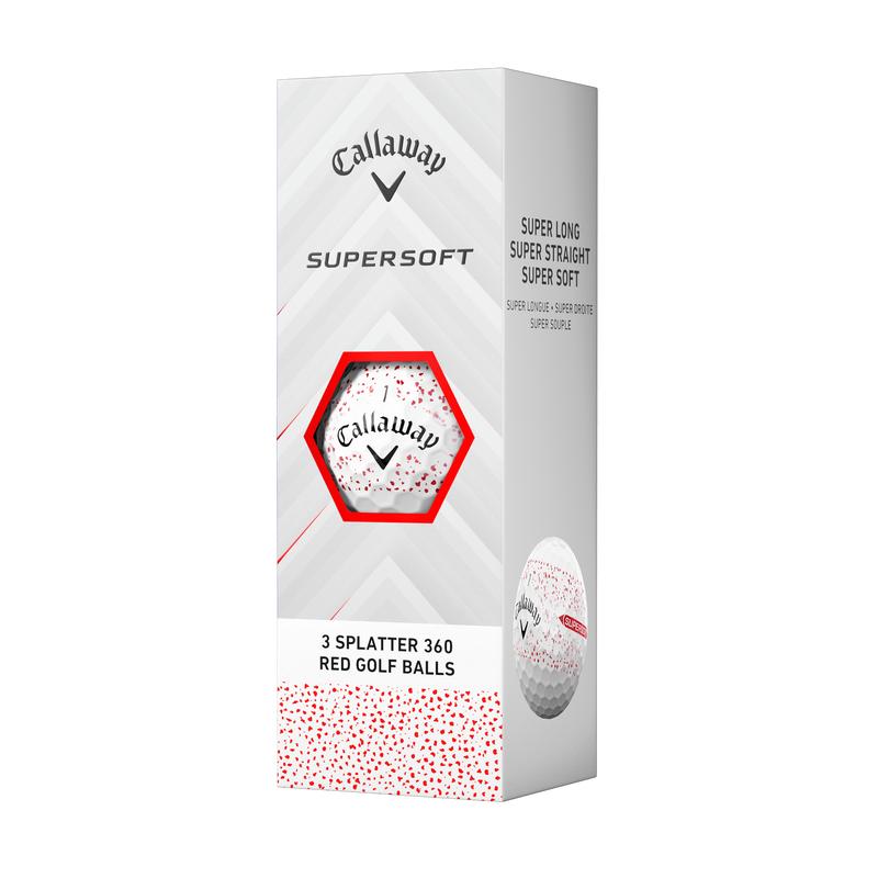 Callaway Golf Supersoft Splatter 360 Red Golf Balls