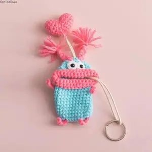 Handmade Crochet Ugly‑Cute Key Cover, Funny Universal Key Protector for Car & Household Keys, Soft Handcrafted Yarn Key Case, Whimsical Cute Keychain Accessory, Durable Anti‑Scratch Key Sleeve, Perfect Novelty Gift for Women, Men, Teens and All‑Occasion G