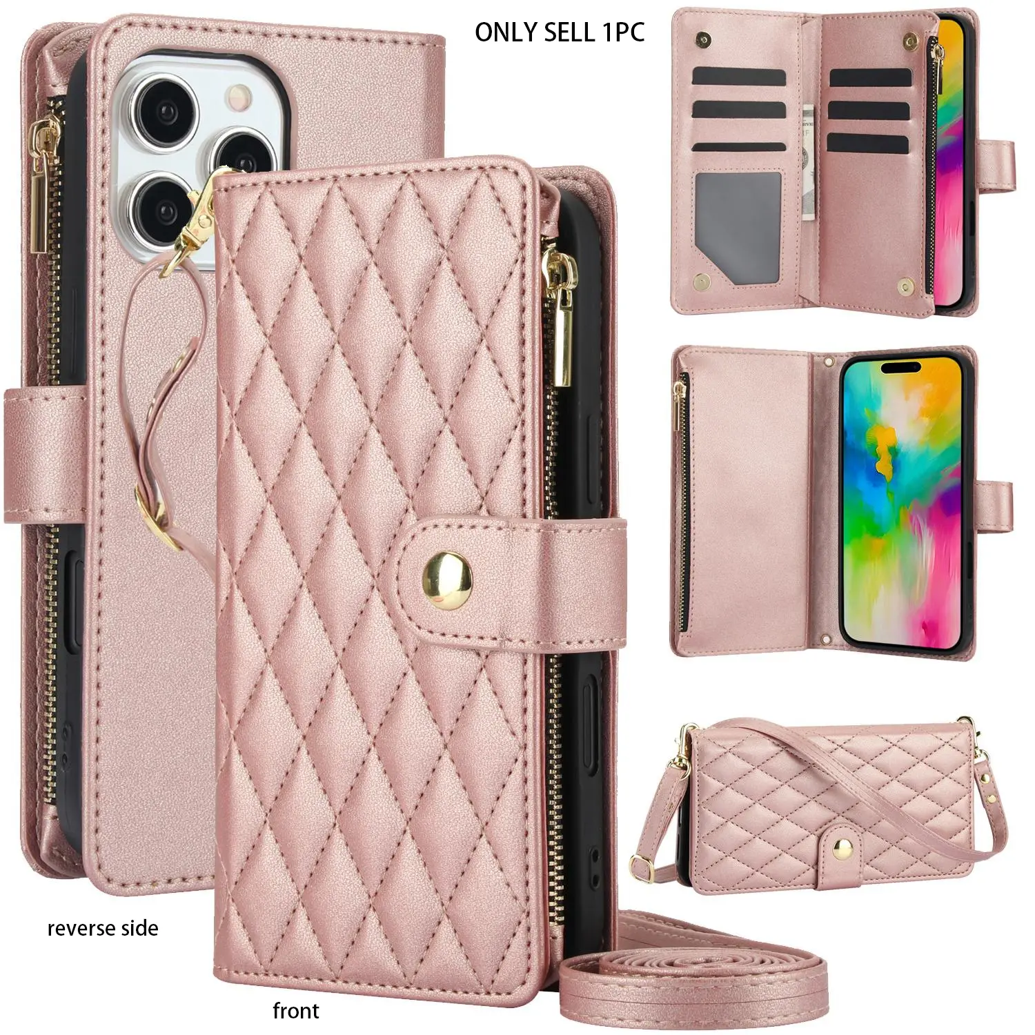 Rose gold + long rope