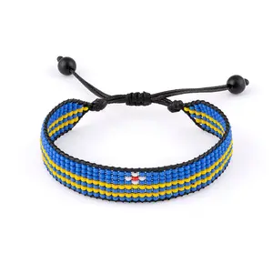 Aruba Flag Bracelet: Adjustable Boho Style | Unisex Rope Bracelet | Durable String Threads |Vibrant Colors | Easy Fit | Lightweight Versatile Accessory