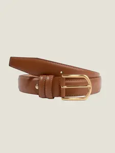 Gold Saddle Cognac Belt
