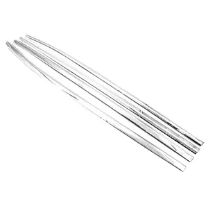 304 Polished Stainless Steel Tape-On Window Molding Sill Overlay Deco Compatible With 2014-2018 Silverado 1500 Sierra 1500 2500 3500