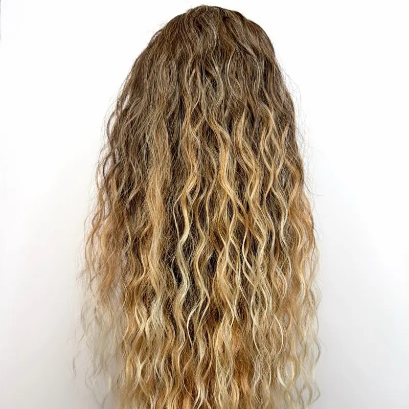 Blonde Mix Curly Ponytail