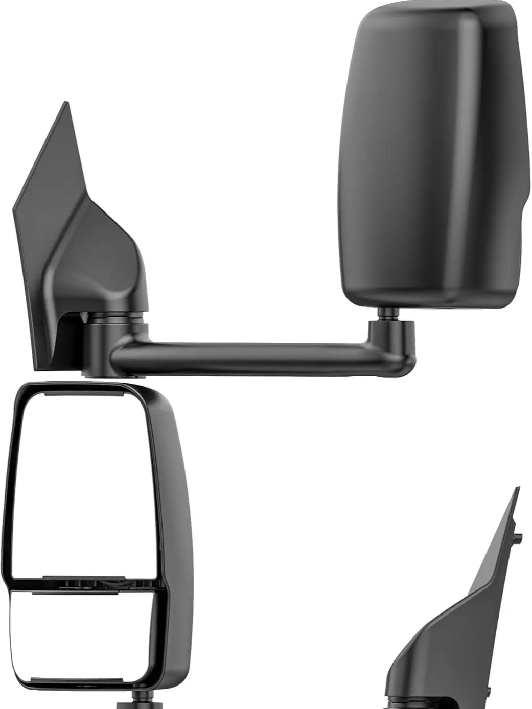 Tow Mirrors Compatible with Chevy Express GMC Savana 2003-2019 1500 2500 3500, Manual Folding Towing Van Side Mirrors Replacement, Set of Left&Right Side