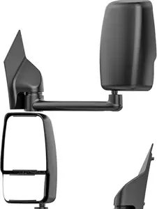 Tow Mirrors Compatible with Chevy Express GMC Savana 2003-2019 1500 2500 3500, Manual Folding Towing Van Side Mirrors Replacement, Set of Left&Right Side