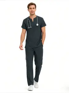 New Arrival Men's Scrubs Set, Straight Fit Quick Dry Thin Workwear Uniforms for Doctors & Nurses