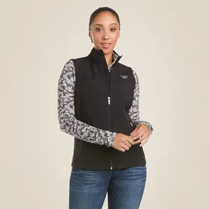 Women’s Ariat Team Logo Softshell Vest - Black Women’s Ariat Team Logo Softshell Vest - Black
