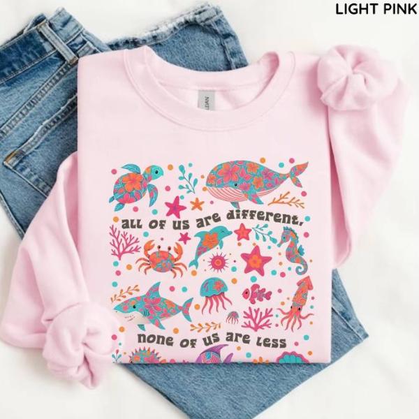Autism Inclusion Sweatshirt, Neurodivergent All of Us Are Different Sweatshirt, Summer Special Education Teacher Sweatshirt, Gift for Teachers