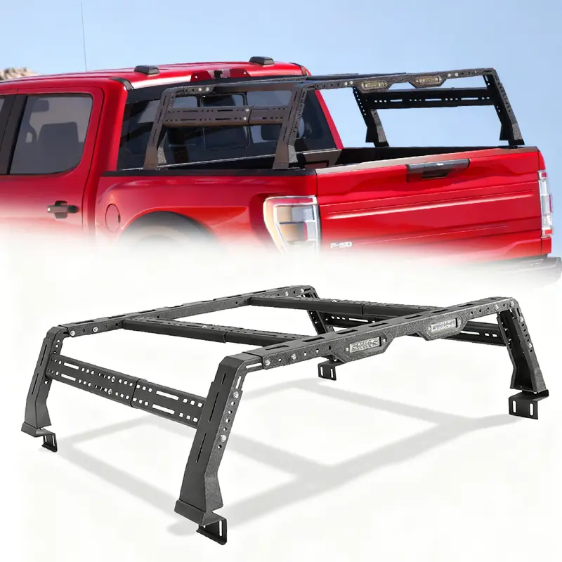Truck Bed Racks with Multiple Fitments - Compatible with Dodge Ram 1500, Tacoma, Tundra, Jeep Gladiator JT, Chevy Silverado, Chevrolet Colorado, Ford Ranger, Frontier, Titan, Ford F-150 & Raptor - Overland Truck Bed Rack (Father's Day Gift Option), Gmc Si