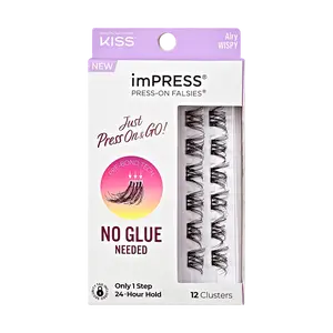 imPRESS Falsies Self Adhesive Eyelashes, 12 Lash Clusters - Airy