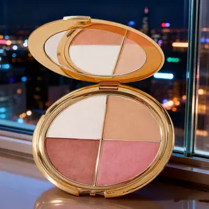 Eye & Cheek Palette - 4-in-1 Eyeshadow & Highlighter Makeup Palette for Contouring & Highlighting - Defining Face Makeup Kit