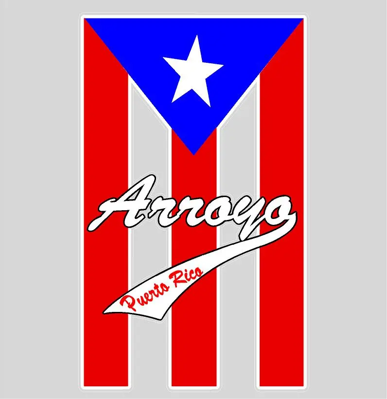 Puerto Rico Flag with towns
