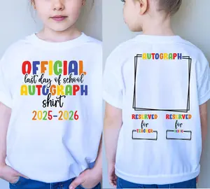 Official Last Day Of School Autograph Shirt 2025 2026, Kids Graduation Shirt, End Of School Year Shirt