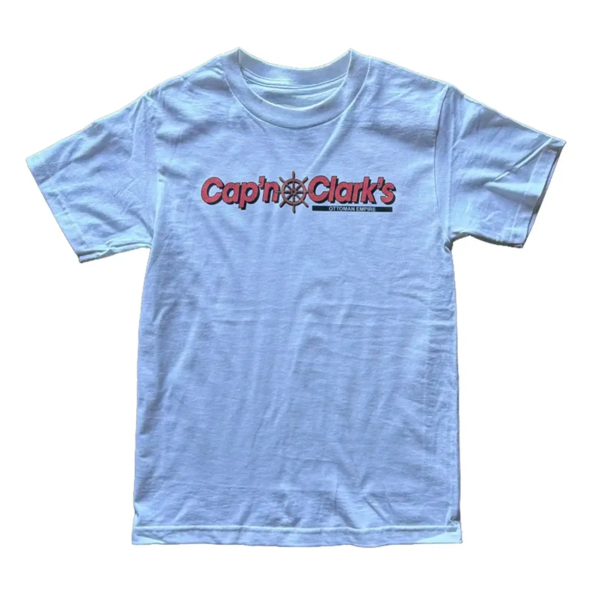 Unisex Graphic T-Shirt with Original Backrooms Cap'n Clark's Ottoman Empire Print, Comfy 100% Cotton Casual Shortsleeve Streetwear Top, Outfits, Round Neck