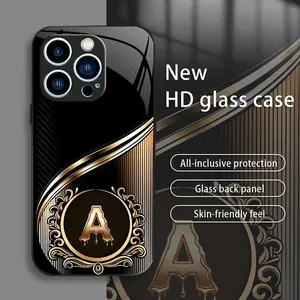 Suitable for [iPhone 15 Pro] Brand New Personalized Acrylic Phone Case with Custom Letters — Ultra-Slim, Drop-Resistant, Scratch-Proof — Light Luxury Business Style — Premium Acrylic Material — Trendy & Stylish 996