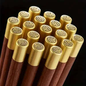 Japanese Minimalist Redwood Chopsticks, Round Top Raku Style, Elegant Aesthetic Design, Traditional Japanese Tableware, Utensils