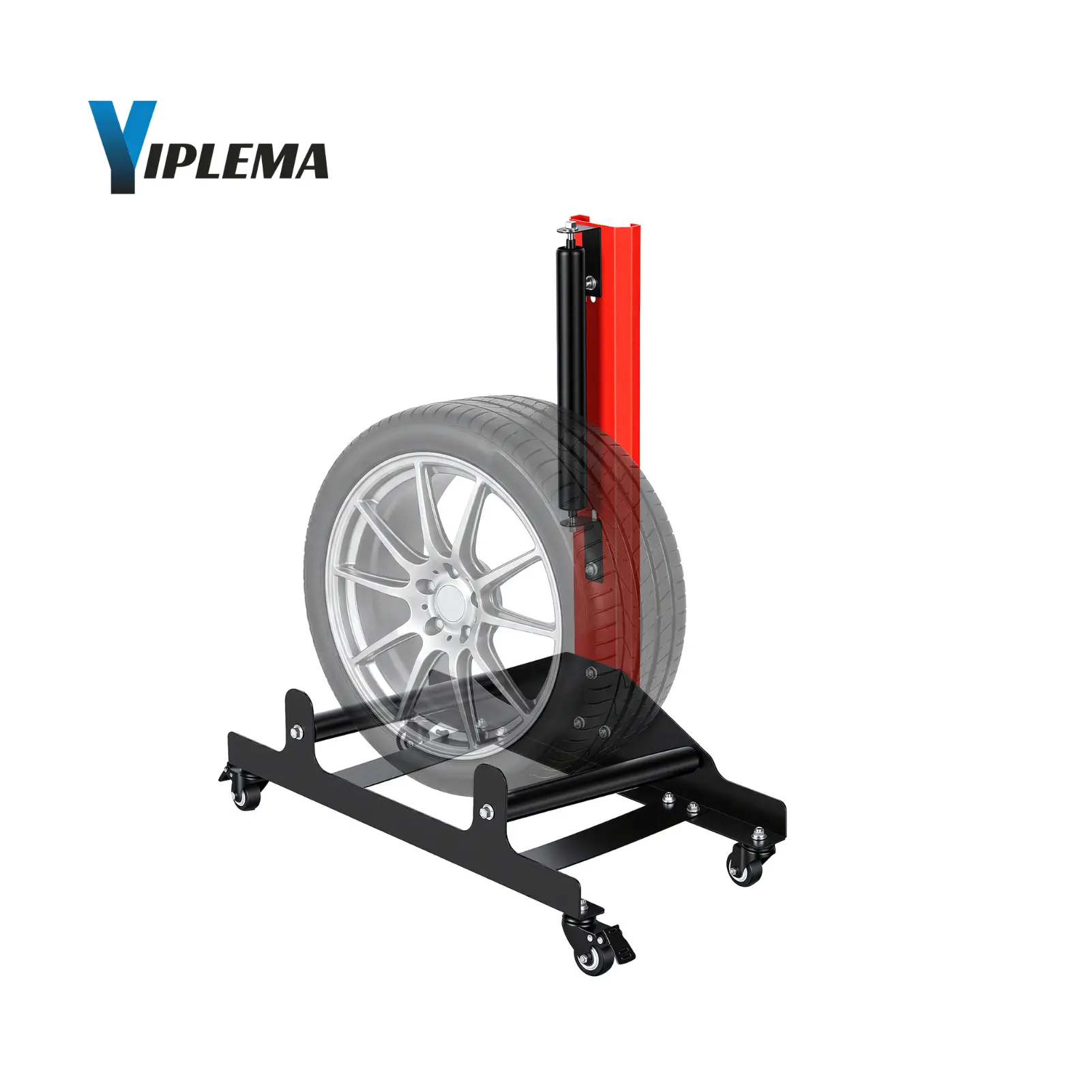 【Summerfinds】YIPLEMA 1 x Rolling Wheel Detailing Stand - Heavy-Duty Tire Cleaning Polishing Roller with 3 Rotating Rollers, 360-Degree Rotation, Easyrotation, 36.4cm/14.33" Width for Ceramic Coating, Tire Shine - Garage Accessory for Auto Detailers