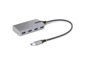 StarTech.com 4-Port USB Hub - USB 3.0 5Gbps, Bus Powered, USB-A to 4x USB-A Hub w/ Optional Auxiliary Power Input - Portable Desktop/Laptop USB Hub, 1ft/30cm Cable, USB Expansion Hub 5G4AB-USB-A-HUB