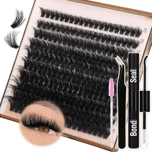 Mixed Length False Eyelashes Kit, 1 Box Natural Look Eyelash Extensions, Self Grafting Curl Eyelashes, Eye Makeup Accessories for Women & Girls, Eyelash Set