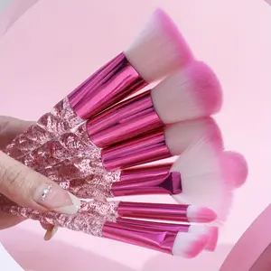 Stylish Glitter Handle Makeup Brush Set