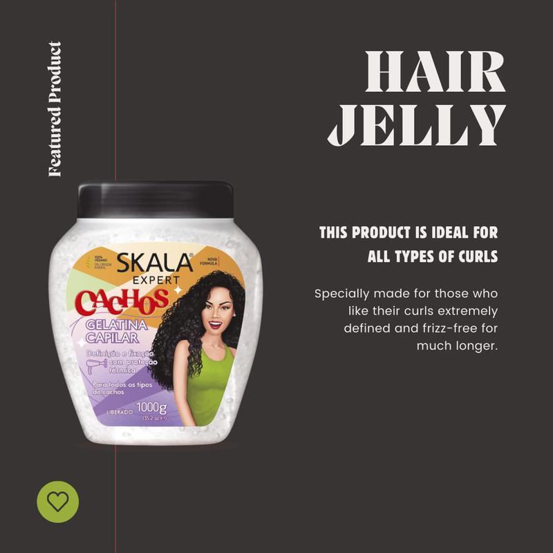 SKALA Expert Cachos Hair Jelly Gel for Curly Haircare Defined and frizz-free Treatment Hydration