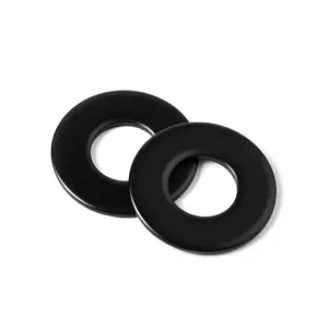 (100 Pack) #10 x 1/2" Black Stainless Flat Washers, Black Oxide 304 18-8 Stainless Steel Washers Metal Washer for Screws and