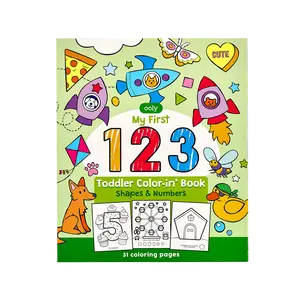 123: Shapes + Numbers Toddler Coloring Book