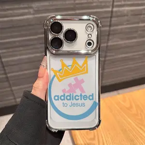 Crown Phone Case for iPhone 17 AIR 17 PRO 16 PRO 15  PRO MAX  14 PLUS 13 PRO 12 11 series (silicone softshell) airbag anti-drop and shockproofmobile phone protective case