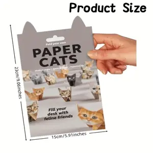 50pcs Creative Children DIY Geometric Origami Cat & Dog Kits, Handmade Craft Supplies, Perfect for Kids' Creativity Development